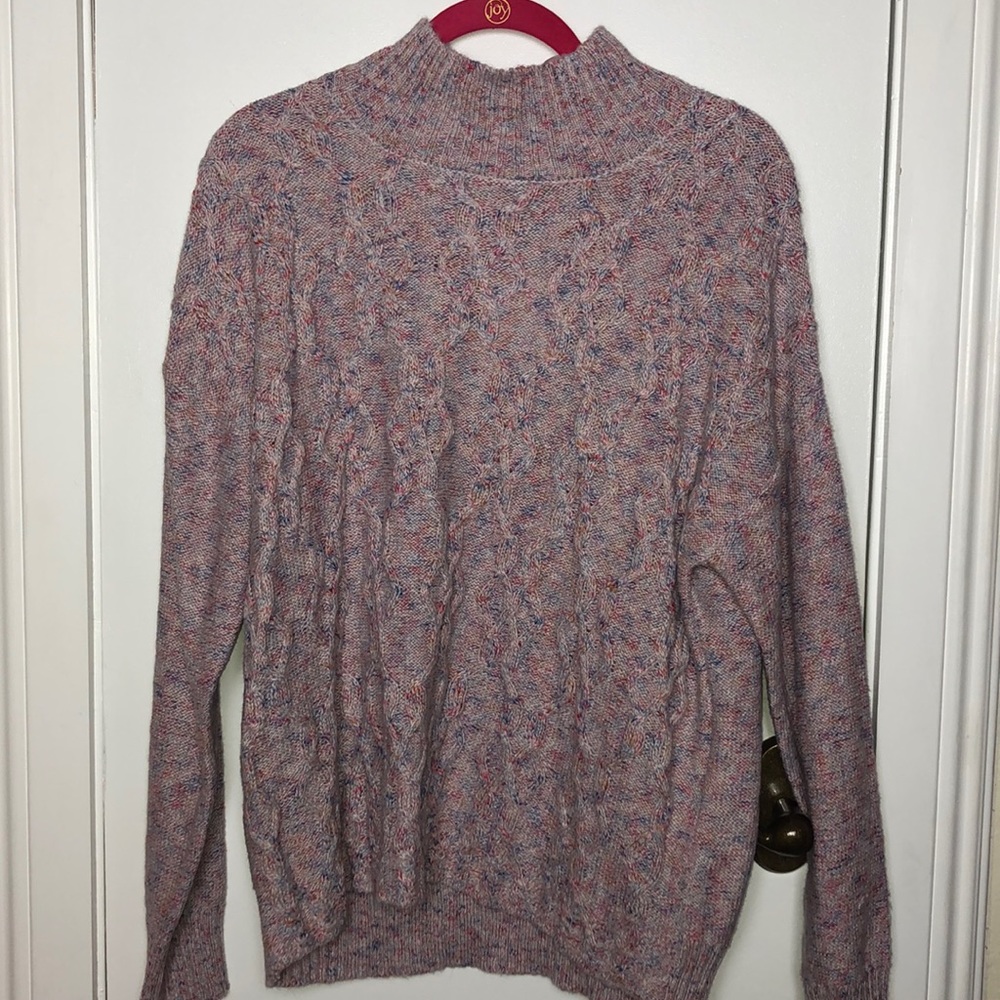 NWT 89+Madison multi colored high neck sweater Med